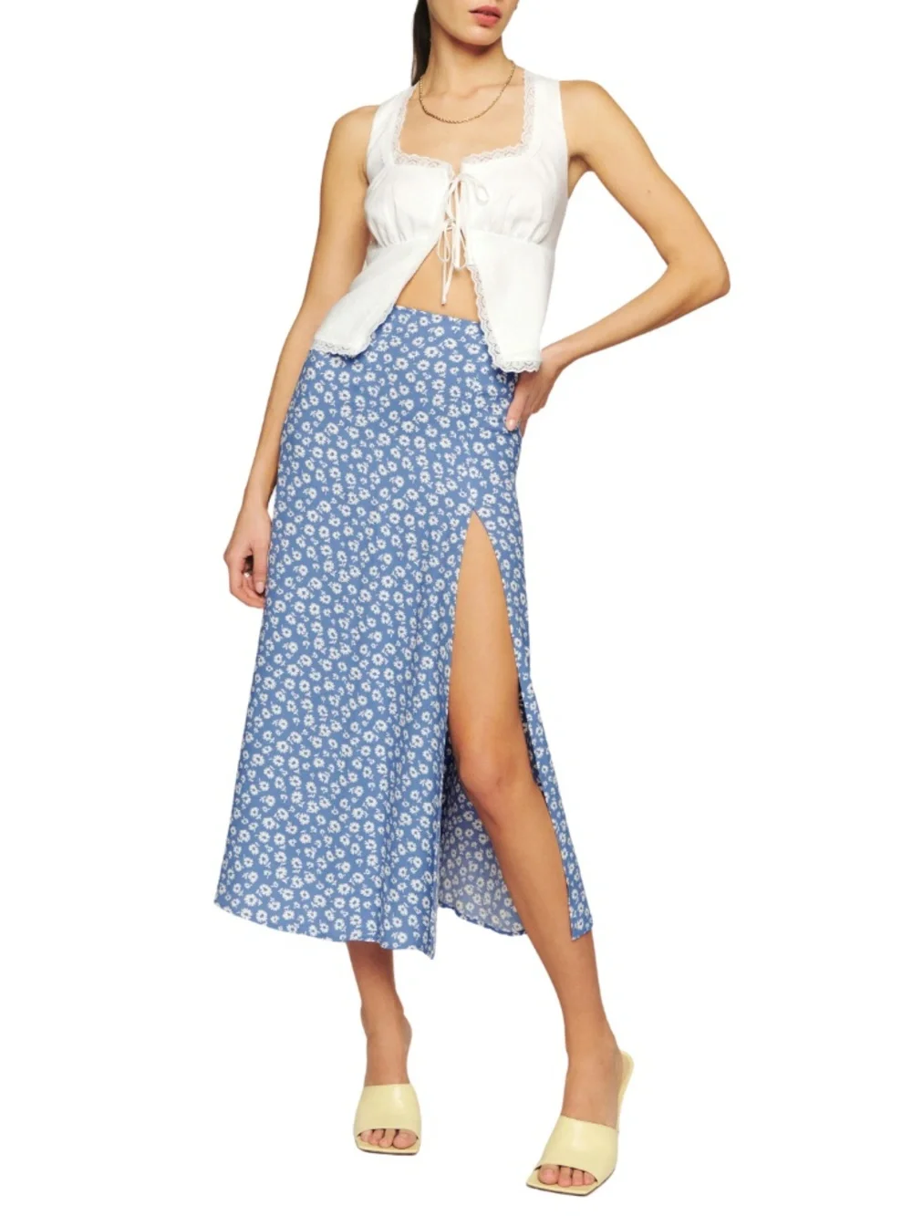 NEW Reformation Zoe Skirt Romi 10